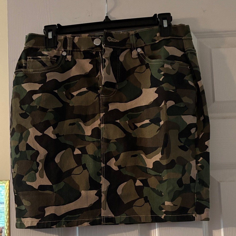 Ladies, Jean camouflage mini skirt